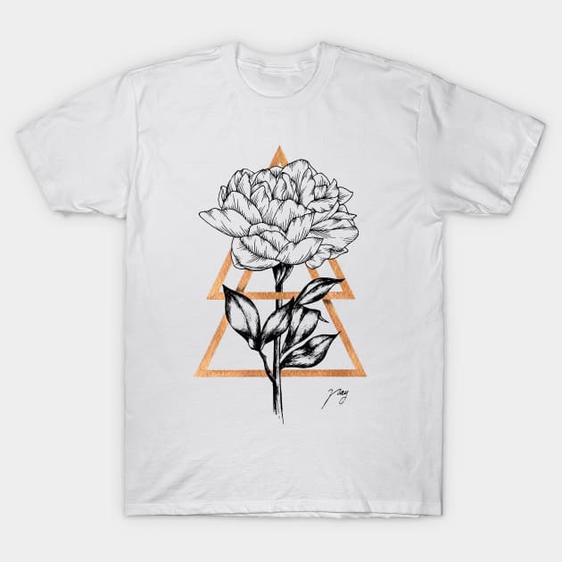 Peony T-Shirt by Akbaly